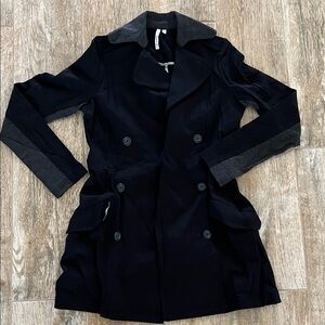 Michael Stars sz XS lightweight jacket double-breasted NEW - *missing belt*